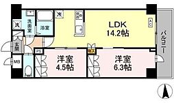 Chloris 2LDKの間取図画像