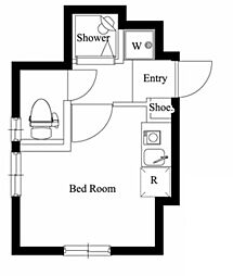 メイスプリング長崎 1階ワンルームの間取り