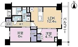 ガーラ・レジデンス府中宮西町 2LDKの間取図画像