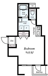 アーバイル日本橋小伝馬町 10階ワンルームの間取り