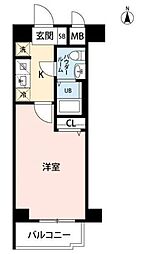 ARTESSIMO ARDITO 4階1Kの間取り