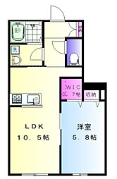 ドミールF鶴ヶ峰 1LDKの間取図画像