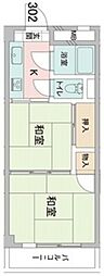 パークフラッツ舎人 2Kの間取図画像