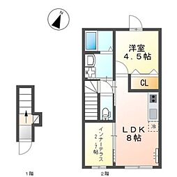 パレス北野 2階