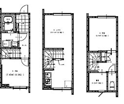 東村山市栄町1丁目アパート 2SLDKの間取図画像