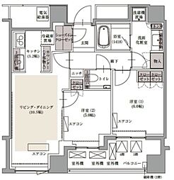 ブランズ四番町 4階2LDKの間取り
