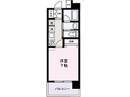 フレール 8階1Kの間取り