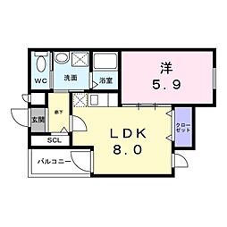 間取図画像 1LDK