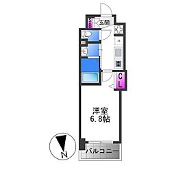 Luxe深江橋II 8階1Kの間取り