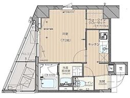 Belle neige 4階1Kの間取り