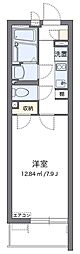 クレイノUSIV 2階1Kの間取り