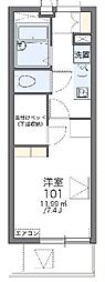 レオパレスフィールド3 1Kの間取図画像