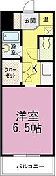 フォルトゥーナ箱崎宮前 1Kの間取図画像