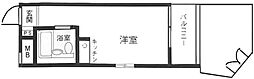 シティコア新宿 1階ワンルームの間取り