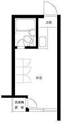 メゾン・ド・ペルル ワンルームの間取図画像