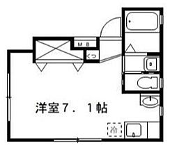 JR総武線 小岩駅 徒歩10分の賃貸マンション 1階ワンルームの間取り