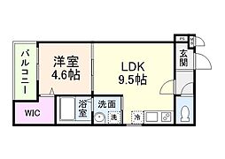 (仮称)フジパレス奈良町 1LDKの間取図画像