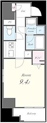 アンティエメゾン 1Kの間取図画像