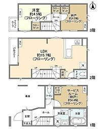 Kolet蒲田11 1階1SLDKの間取り