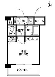 ロイヤルアメニティー大森 ワンルームの間取図画像