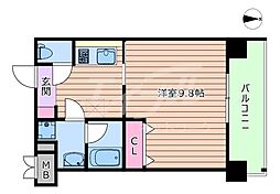 Osaka Metro谷町線 千林大宮駅 徒歩15分の賃貸マンション 4階1Kの間取り