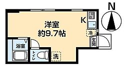 MQuarto獨協大学前 1階ワンルームの間取り