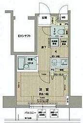 メインステージ西新宿 1Kの間取図画像