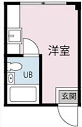 クロノス要町 1階ワンルームの間取り