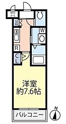 GRANDVAN多摩川 1Kの間取図画像