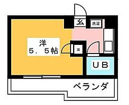 メゾン・ド・ヴァルセ ワンルームの間取図画像