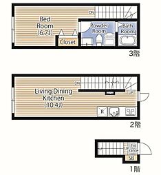 コパン扇大橋BASE HOGOMO CAT 1LDKの間取図画像