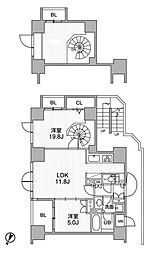 東神田テラスレジデンス 3LDKの間取図画像