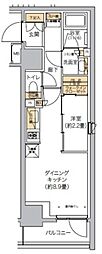 リビオメゾン西麻布 1LDKの間取図画像