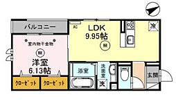 阪急宝塚本線 池田駅 徒歩9分の賃貸アパート 3階1LDKの間取り