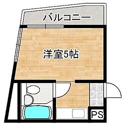 アストラル町屋 8階1Kの間取り