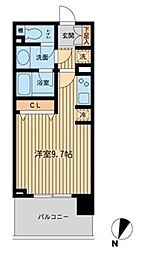 ドゥーエ横濱台町 ワンルームの間取図画像