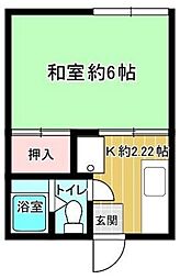 ハイツ井上 1Kの間取図画像