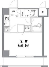 ヴェローナ多摩川 6階1Kの間取り