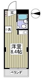 グランモア三光町 ワンルームの間取図画像