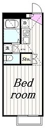 レオパレスステラコート 1Kの間取図画像