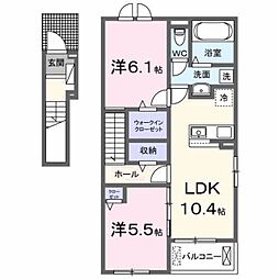 グランドグローバー大島 2LDKの間取図画像