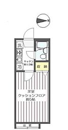 イナゲハイツ3 1Kの間取図画像