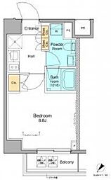 プラウドフラット根津谷中 3階1Kの間取り