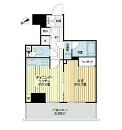ライオンズタワー池袋 1DKの間取図画像