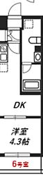 リヴシティ八王子 1DKの間取図画像