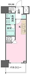 ザ・パークワンズ芝公園 ワンルームの間取図画像