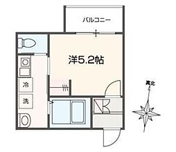 座間市入谷西4丁目アパート 1Kの間取図画像