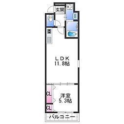 フジパレス和歌山木広サウス 1階1LDKの間取り