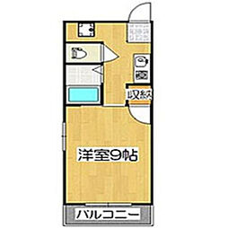 ラフィーネ四条堀川 1Kの間取図画像