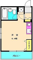ベルツリー淵野辺 1Kの間取図画像